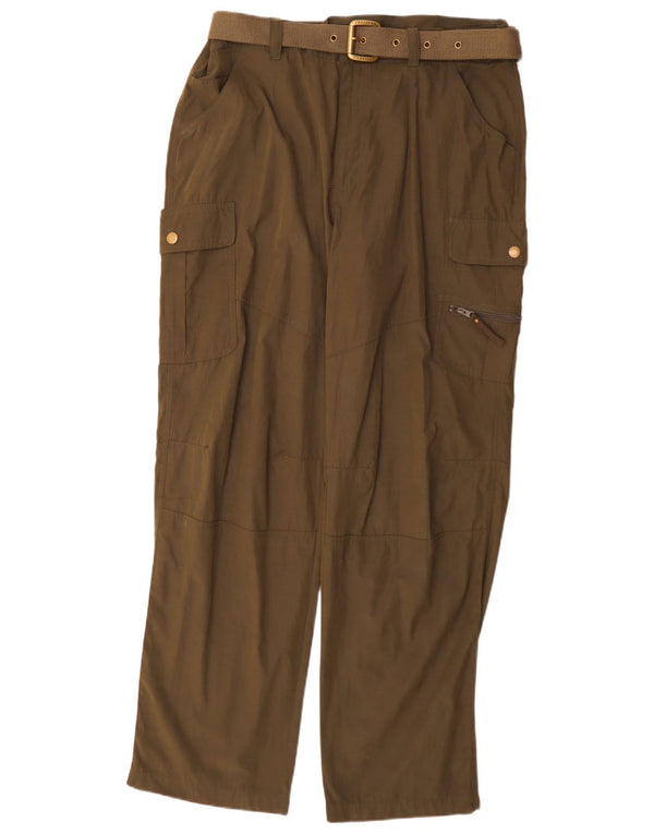 Hubertus Pantalones cargo holgados para hombre W34 L13 Algodón verde