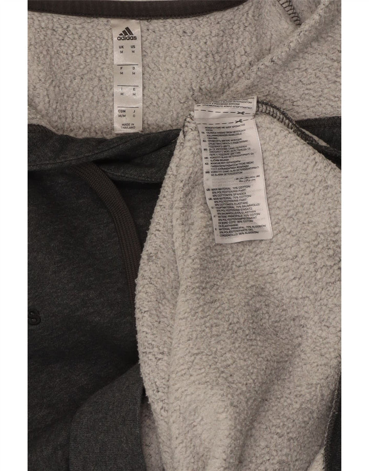 ADIDAS Hombre Sudadera con capucha Jumper Gris Medio Algodón