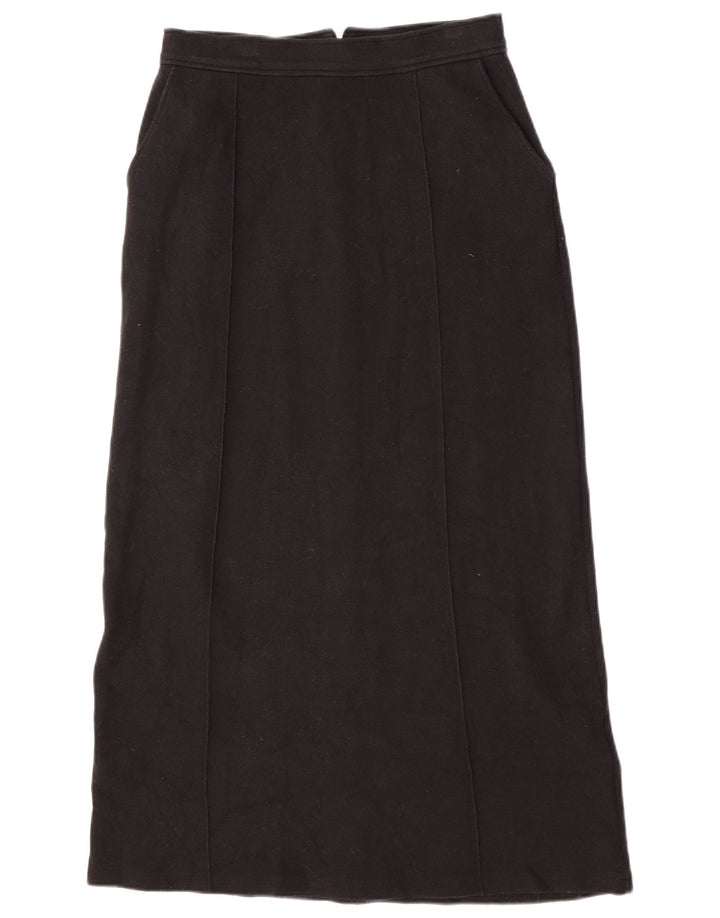 Zara Mujer Falda Maxi De Cintura Alta Mediana W30 Poliéster Negro