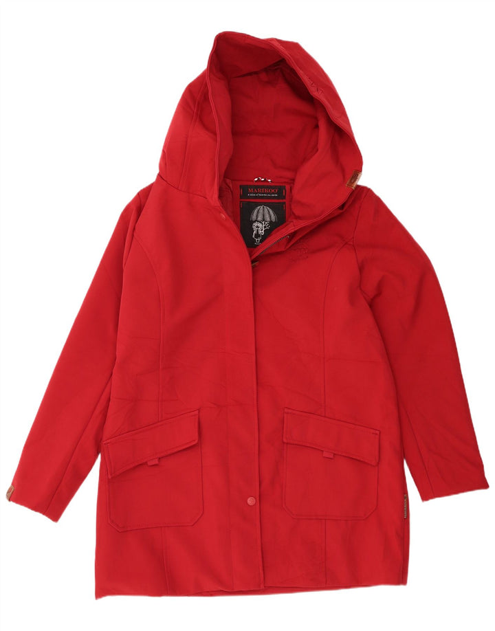 Marikoo Abrigo con capucha para mujer UK 20 2XL Poliéster rojo