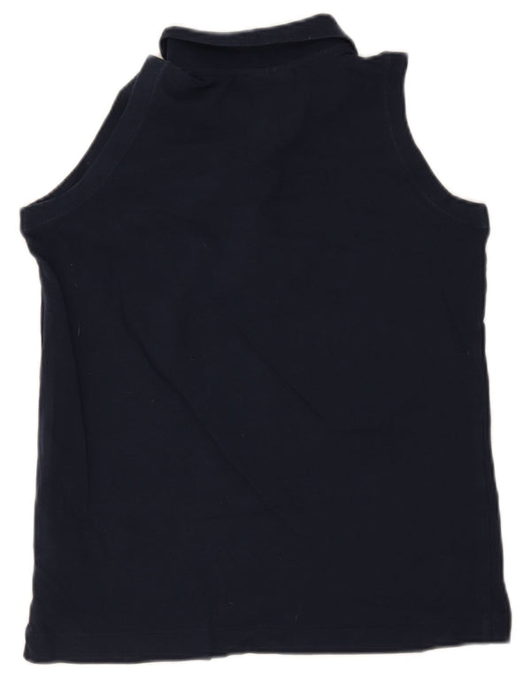 Lotto Womens Sleeveless Polo Shirt UK 18 XL Navy Blue Cotton