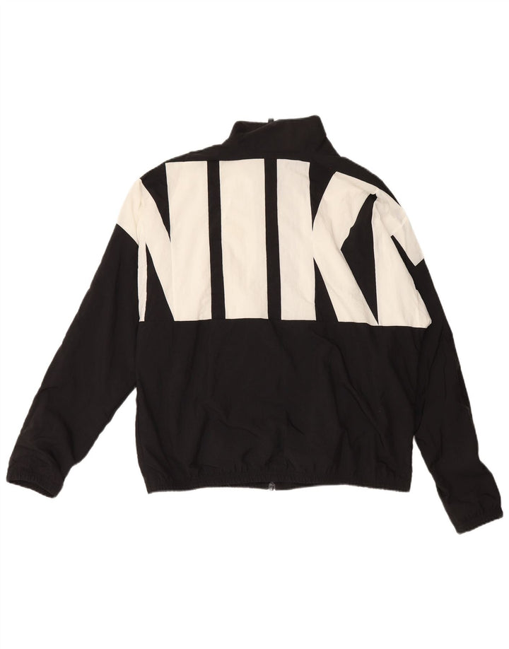 Nike - Chaqueta de chándal con gráfico para hombre, nailon negro mediano