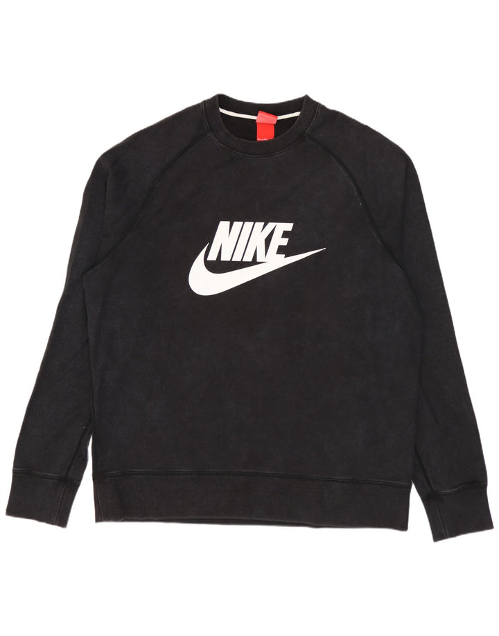 Nike Hombre Sudadera Gráfica Jumper XL Algodón Negro