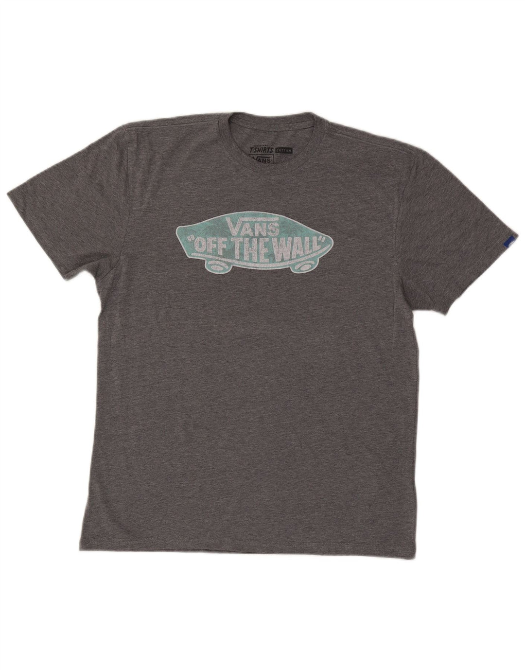 Vans Camiseta gráfica de ajuste personalizado para hombre Top grande de algodón gris