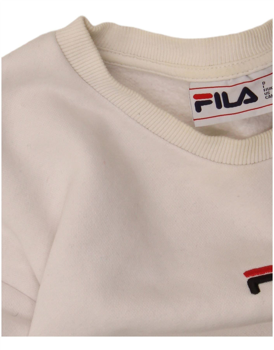 FILA Hombre Sudadera Gráfica Jersey Pequeño Gris Colorblock Algodón