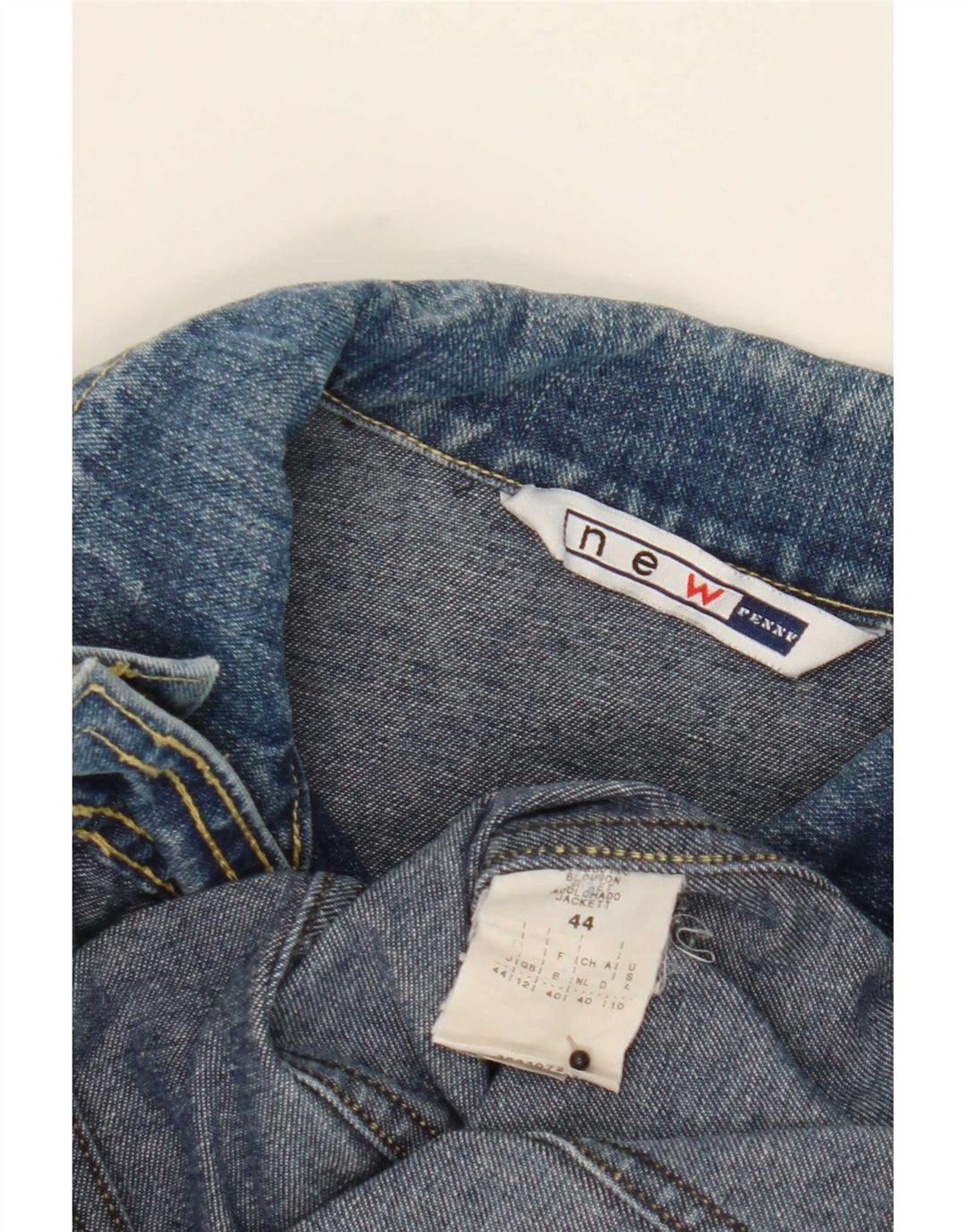 Nuevo Penny Chaqueta vaquera corta para mujer UK 40 Azul medio Algodón