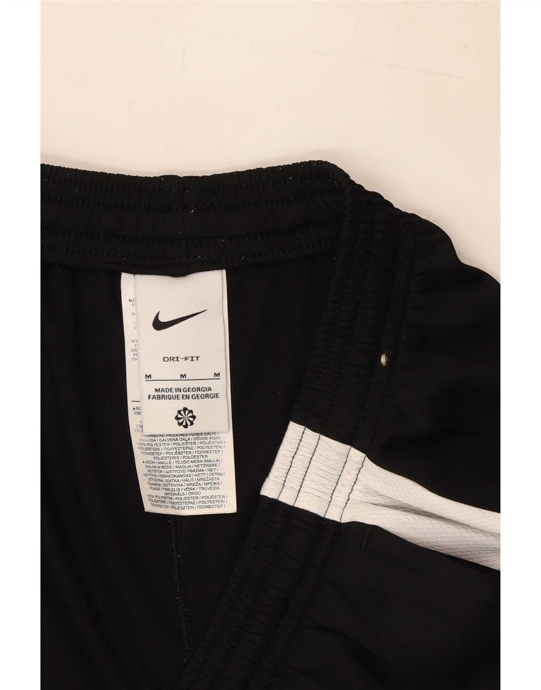 Pantalones De Chándal Nike Dri Fit Para Hombre Poliéster Color Block Negro Mediano