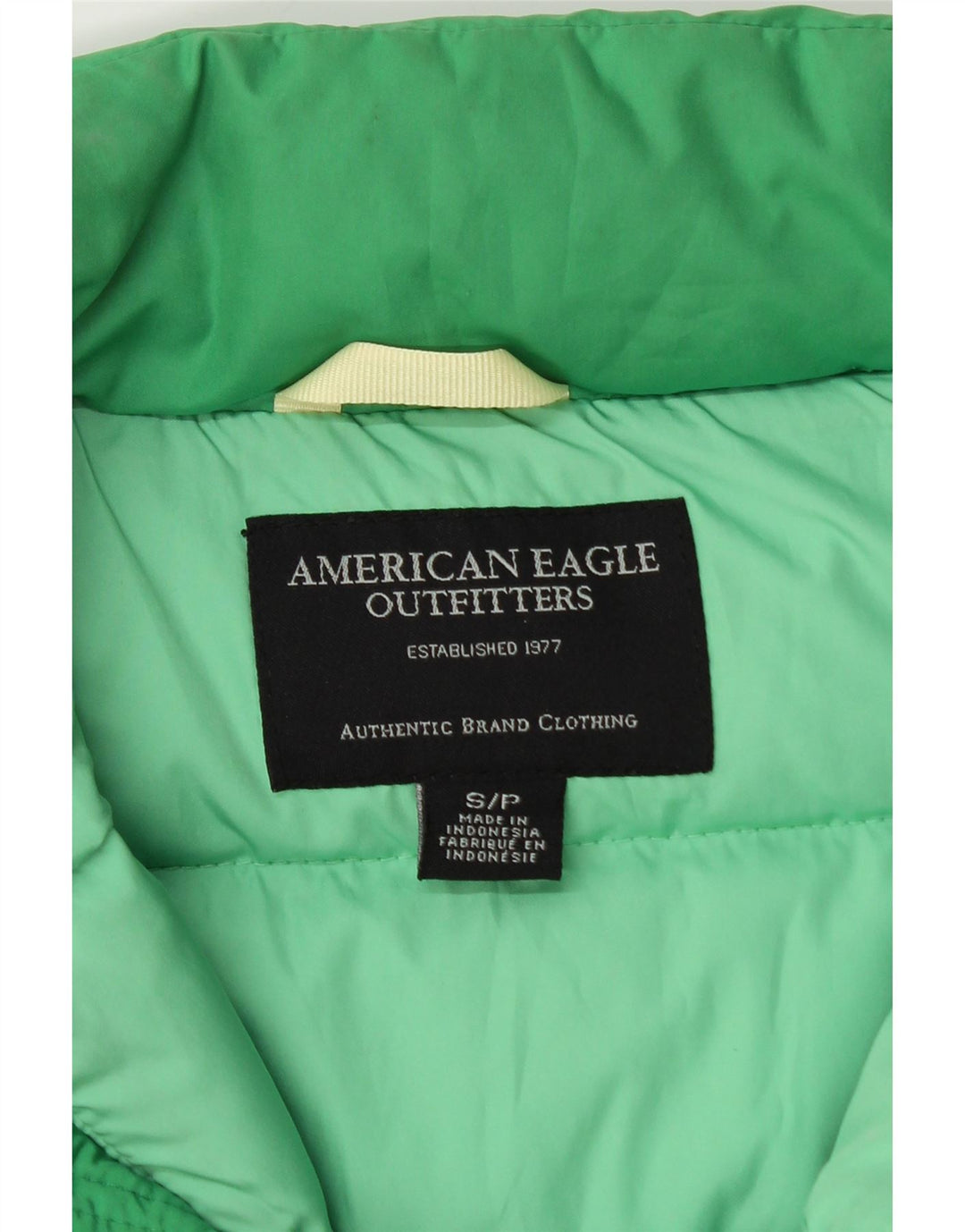 American Eagle Outfitters Chaleco acolchado para mujer ES 40 Pequeño Poliéster verde
