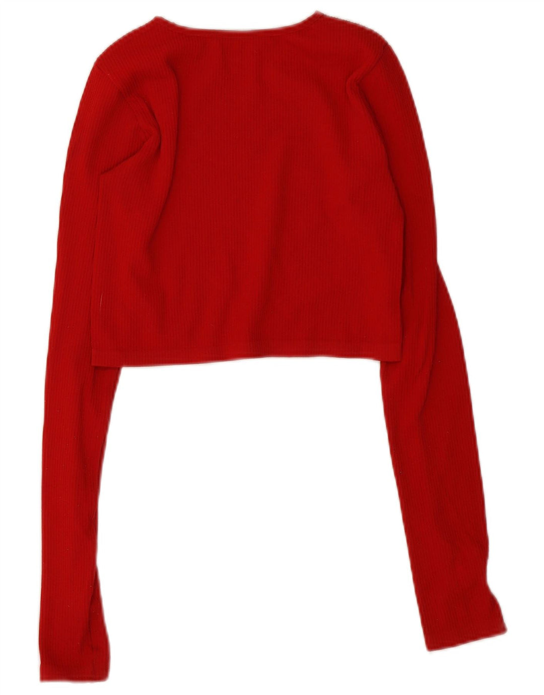 Zara Top corto de manga larga para mujer UK 40 Medium Rojo