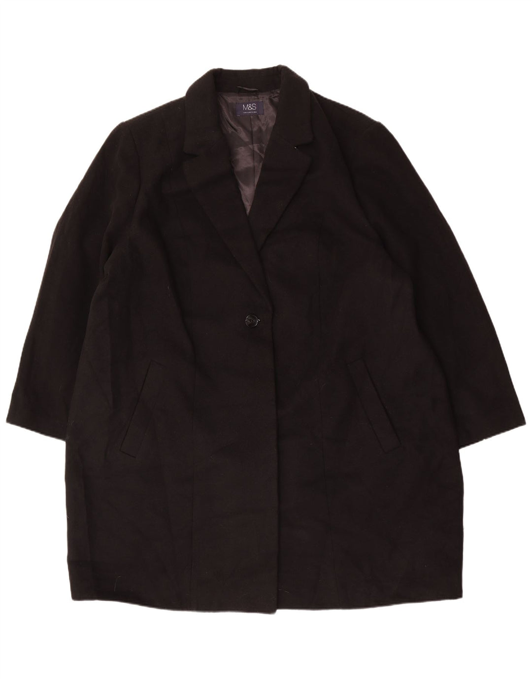 Marks & Spencer Abrigo para mujer UK 36 5XL Poliéster negro