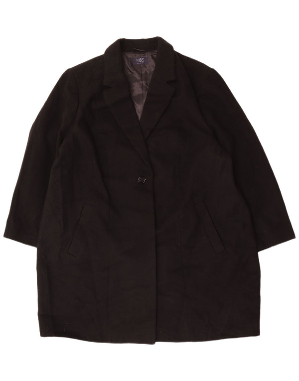 Marks & Spencer Abrigo para mujer UK 36 5XL Poliéster negro