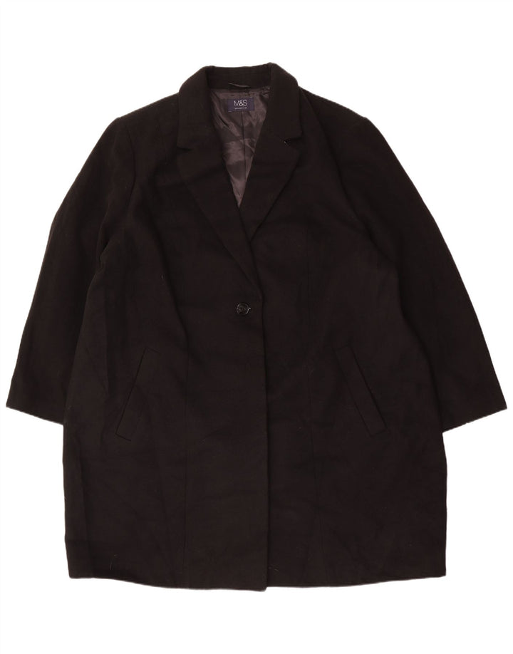Marks & Spencer Abrigo para mujer UK 36 5XL Poliéster negro