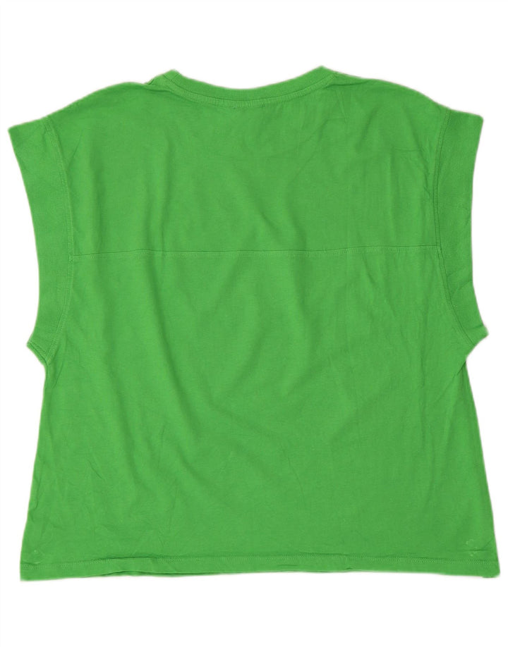 Zara Mujer Camiseta Top UK 46 Large Verde