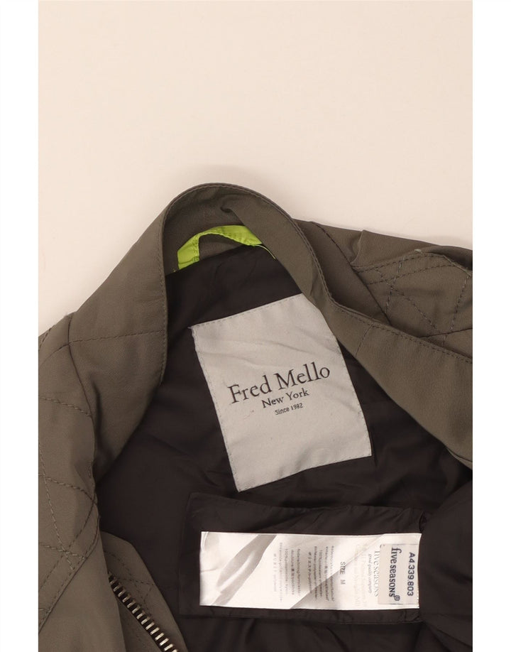 Fred Mello Chaqueta Bomber para Hombre UK 38 Poliamida Gris Medio