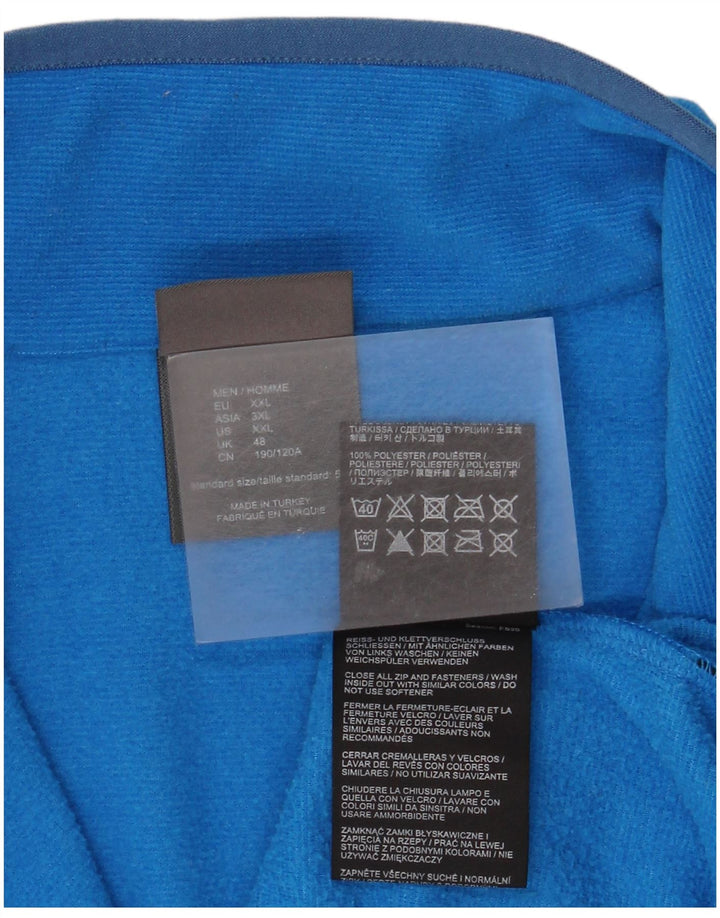 Jack Wolfskin Jersey polar con cuello y cremallera para hombre 2XL Poliéster azul
