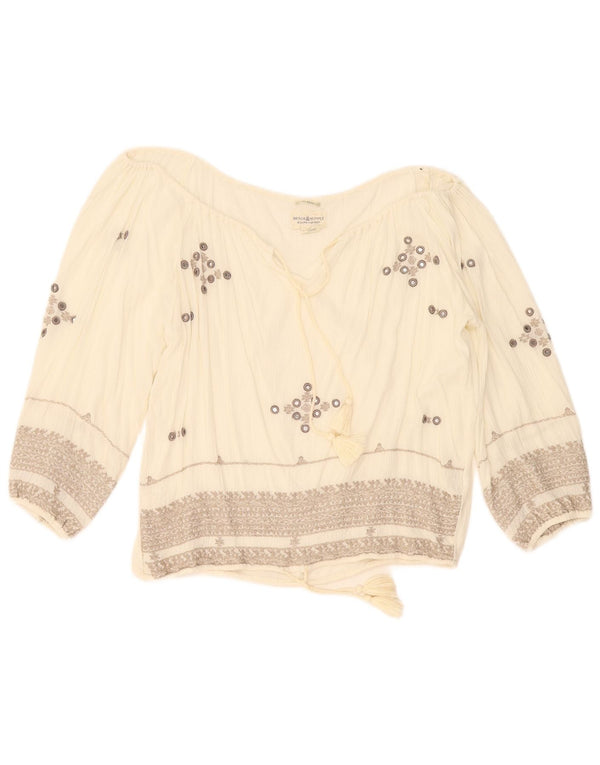 Polo Ralph Lauren Blusa de manga 3/4 para mujer UK 6 XS Blanco Floral