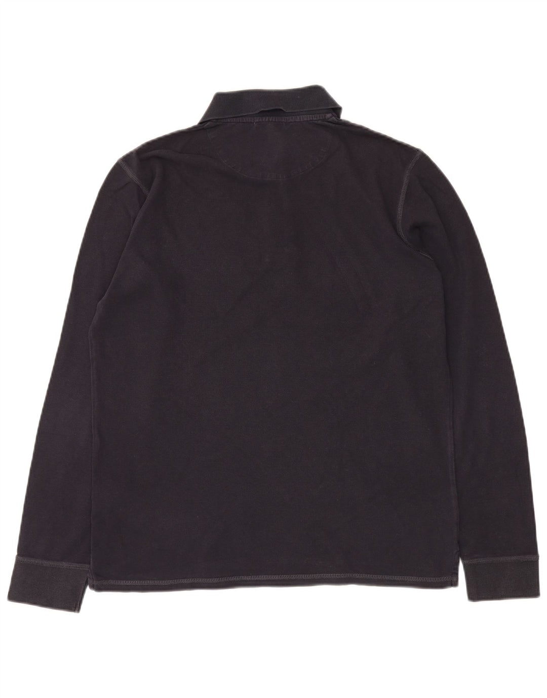 GEOX Hombre Respira Polo de Manga Larga Azul Marino Mediano