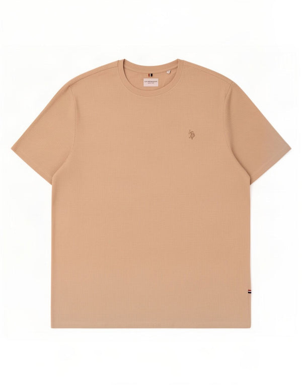 Asociación de Polo de EE. UU. Camiseta Hombre Top 2XL Algodón Beige