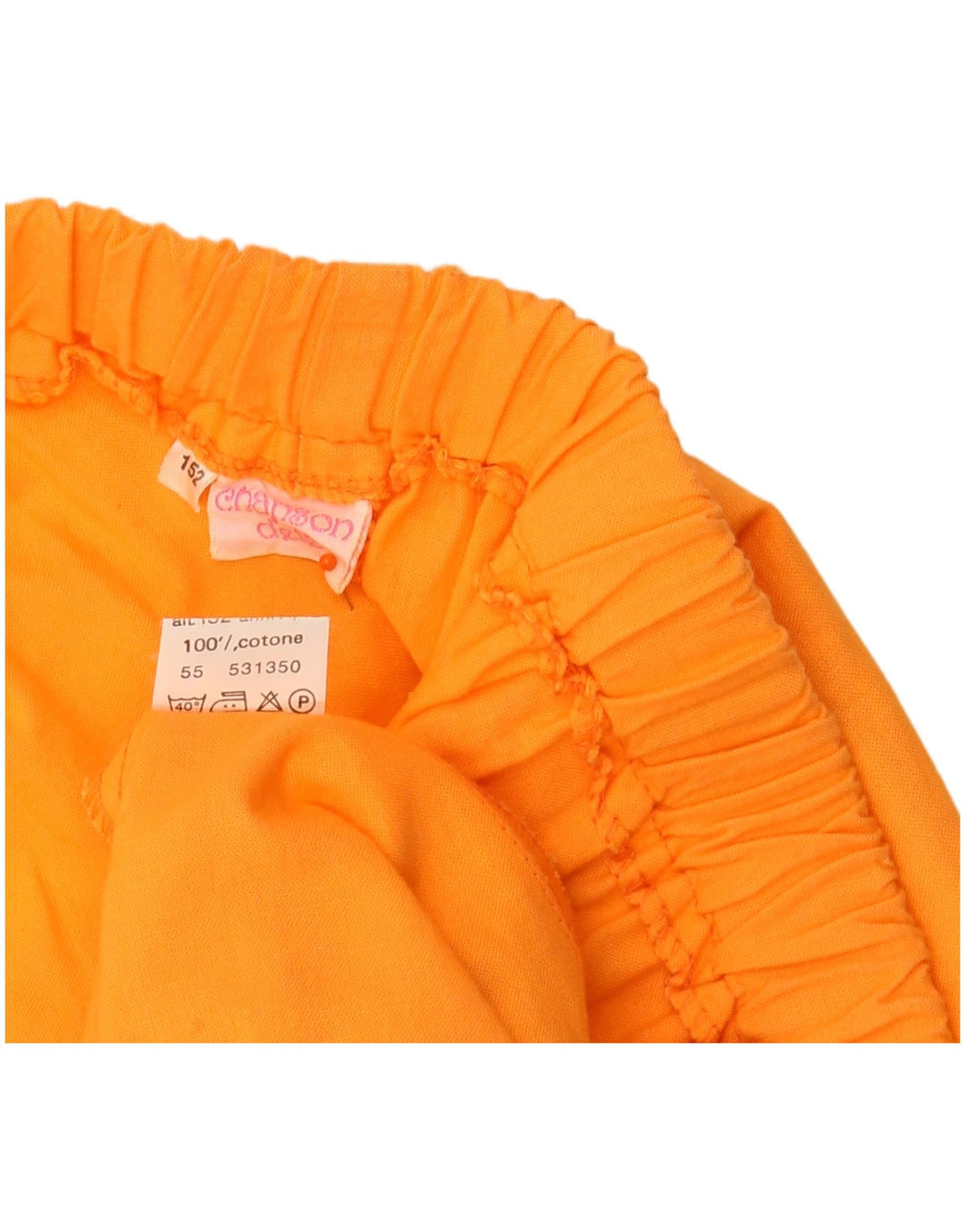 VINTAGE Falda de línea A para niñas 12-13 años W30 Algodón naranja