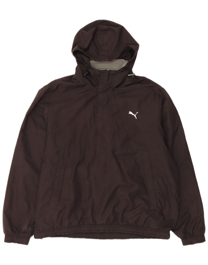 Puma Chaqueta cortavientos con capucha para hombre UK 42 XL Poliéster negro