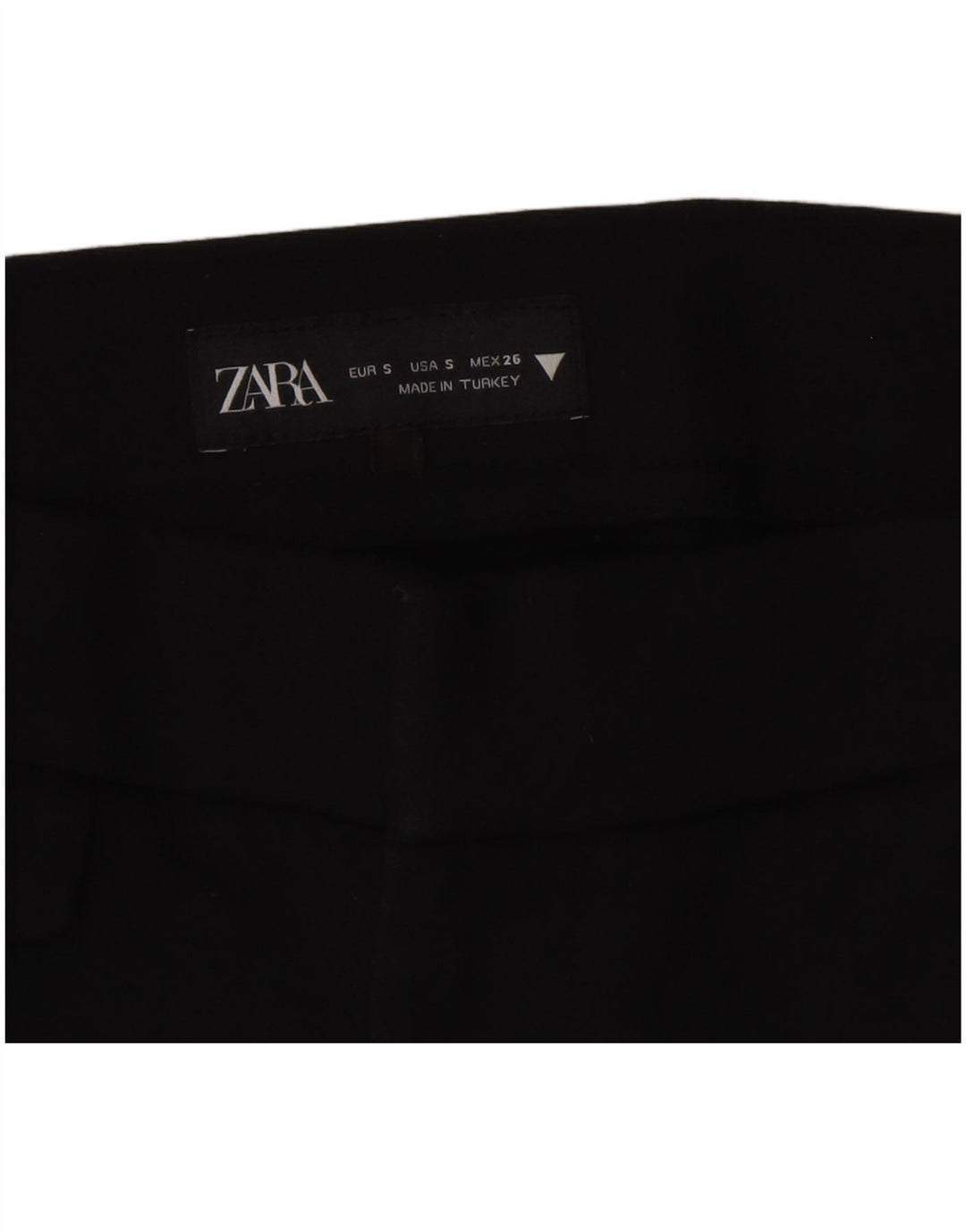 Zara Mujer Pantalón De Traje Bootcut UK 10 Small Negro Algodón