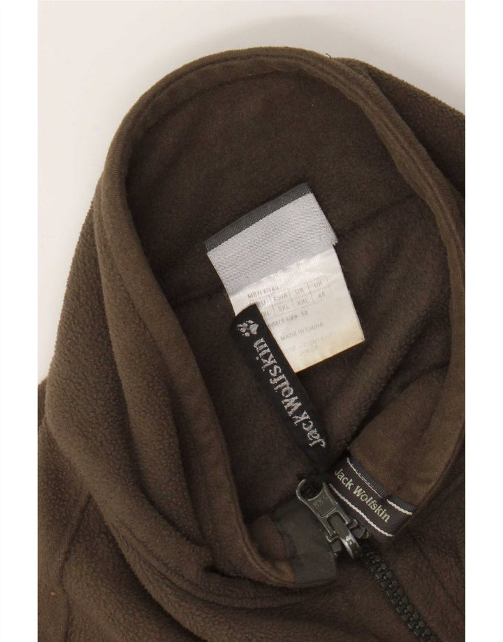 Jack Wolfskin Chaqueta polar con forro para hombre UK 48 2XL Caqui Poliéster