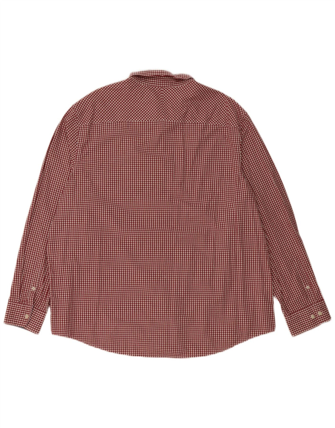 Camisa Penguin Hombre XL Algodón Vichy Rojo