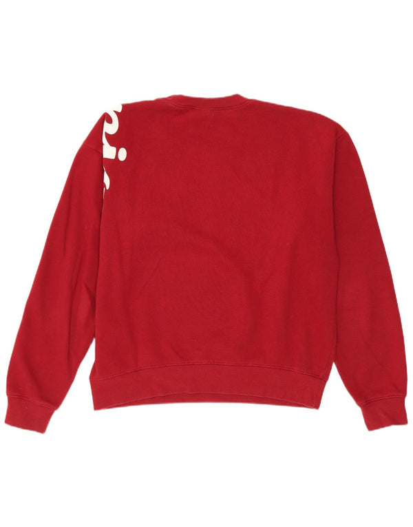 Champion Sudadera de gran tamaño con gráfico para mujer UK 10 Small Borgoña