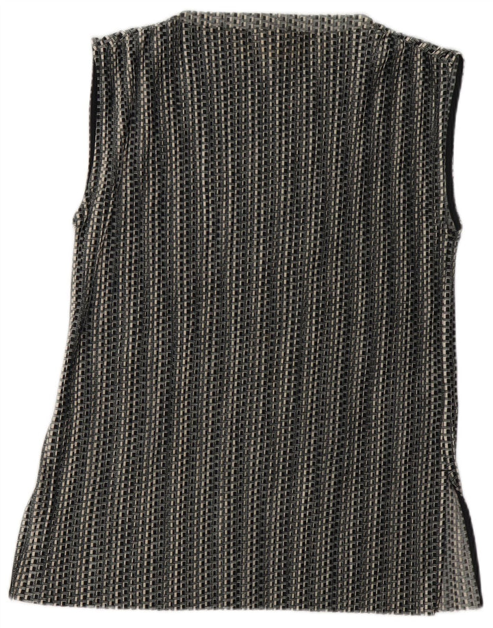 Cos Blusa sin mangas para mujer Top UK 14 Poliéster geométrico negro mediano