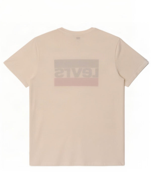 Levi's Hombre Camiseta Gráfica Top XL Algodón Blanco