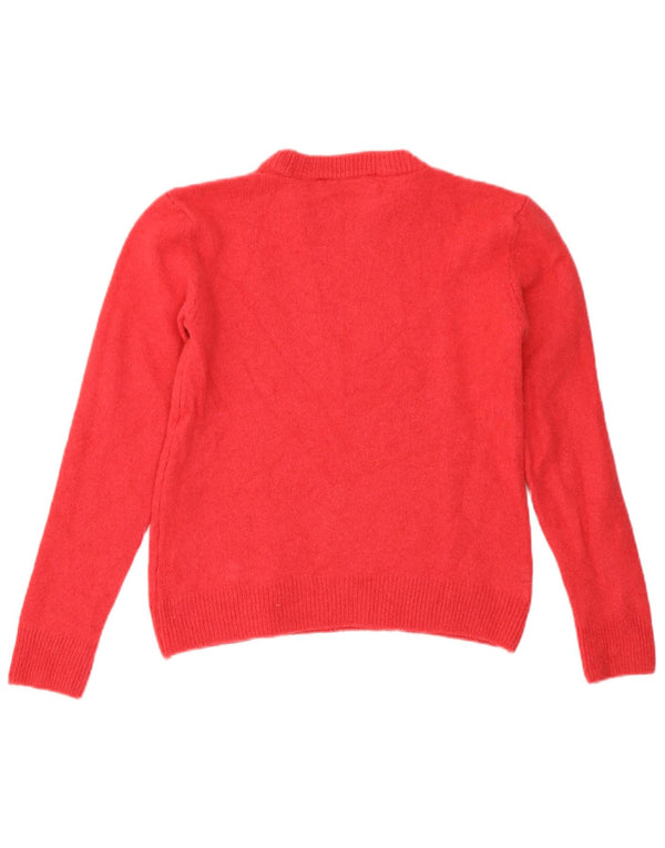 Zara Mujer Crop Crew Neck Jumper Sweater UK 10 Small Rosa