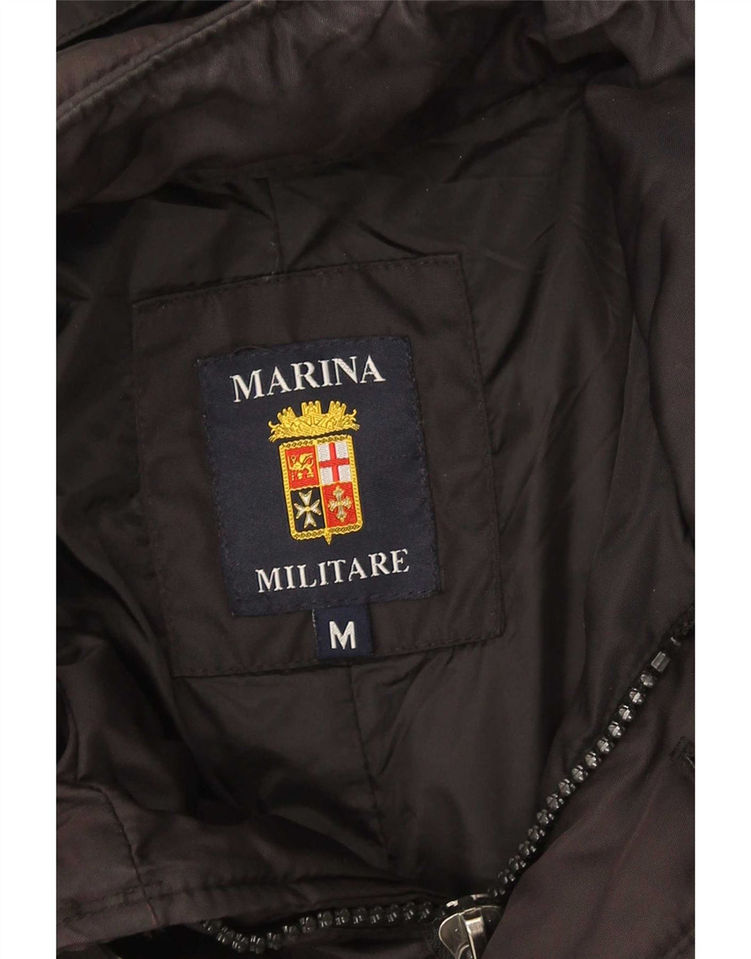 Marina Militare Chaqueta acolchada con capucha para hombre UK 38 Medium Negro Poliamida