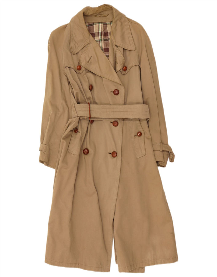 Vintage mujer gabardina Reino Unido 14 Medio Beige