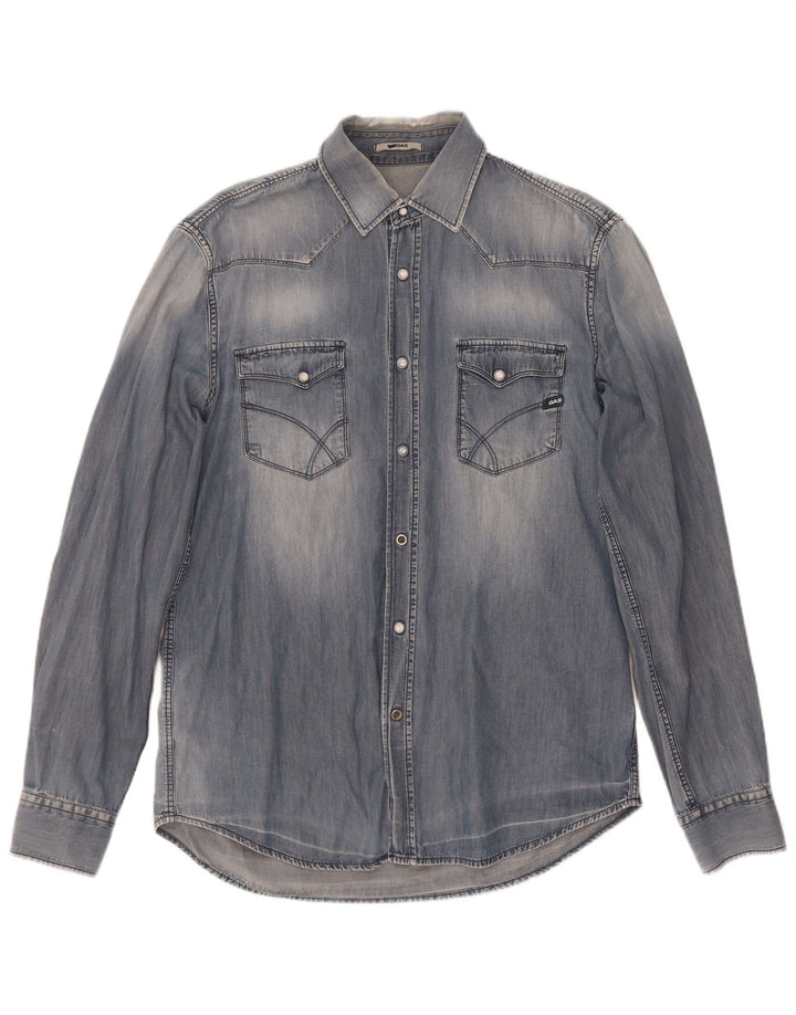 Camisa Vaquera Gas Hombre XL Algodón Azul