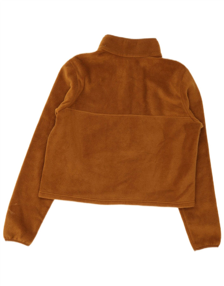 Columbia Jersey de forro polar con cuello y botones para mujer UK 46 Poliéster beige grande
