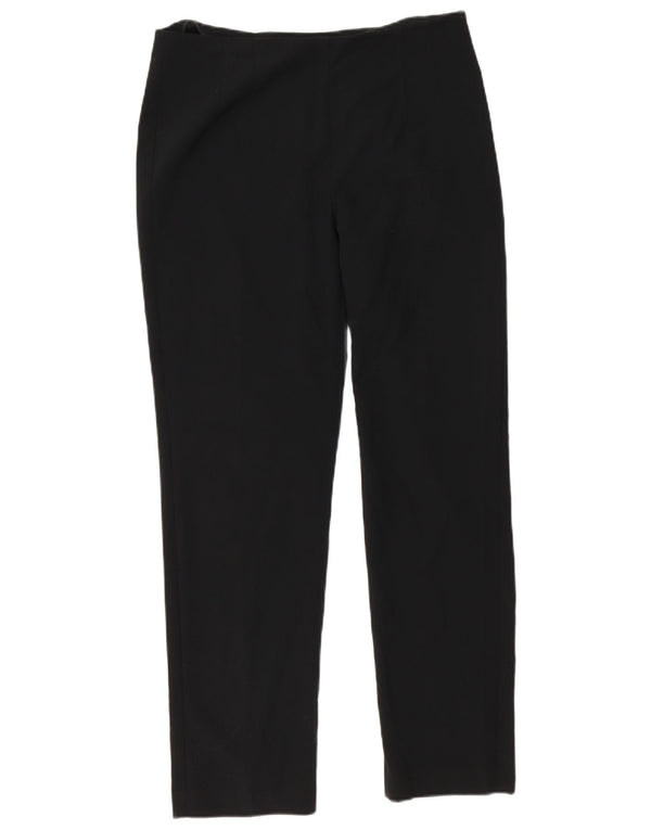 Marks & Spencer Pantalones casuales cónicos para mujer UK 12 Medium W32 L30 Negro
