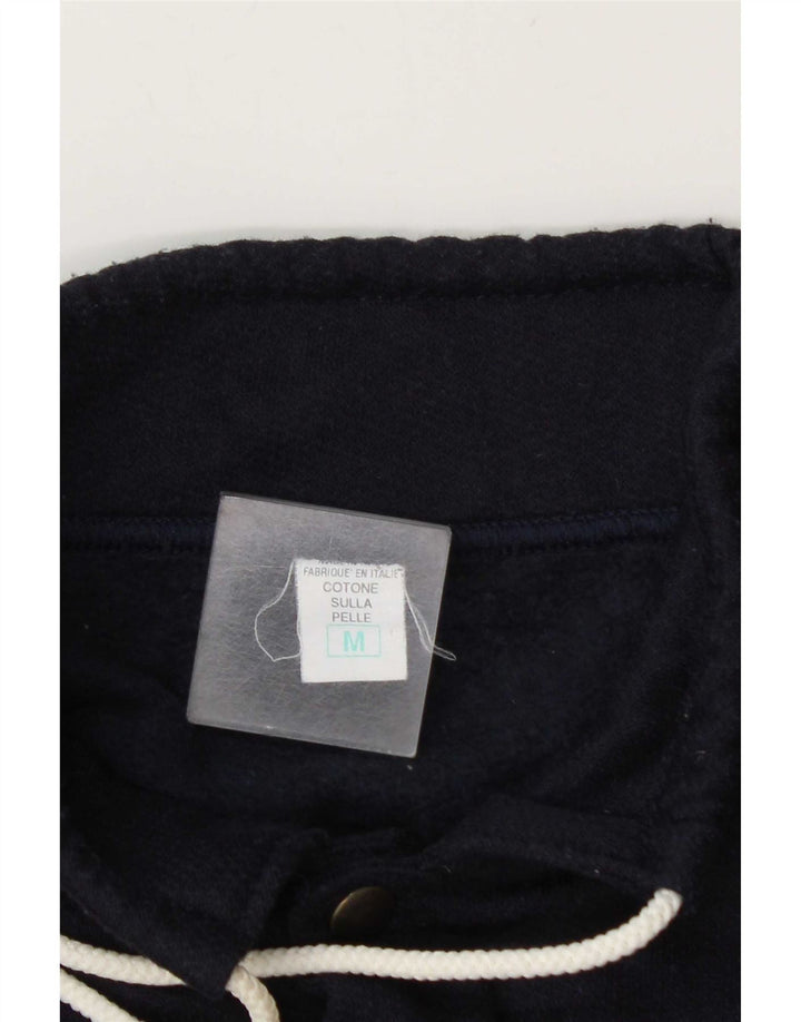 Vintage mujer sudadera jumper Reino Unido 14 algodón azul marino medio