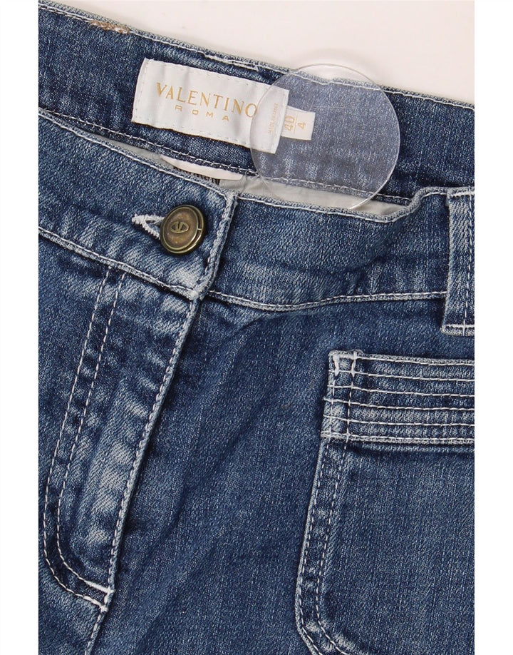 Valentino Jeans ajustados para mujer IT 40 Small W28 L30 Azul