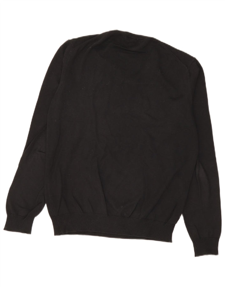 Benetton Jersey Con Cuello De Pico Small Negro Algodón