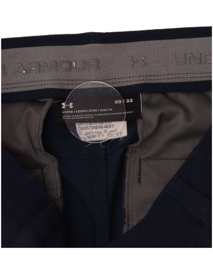 Under Armour Pantalón chino recto para hombre W30 L32 Poliéster azul marino