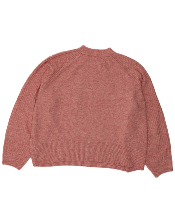 Marks & Spencer Suéter Corto con Cuello Redondo para Mujer UK 40 XL Rosa