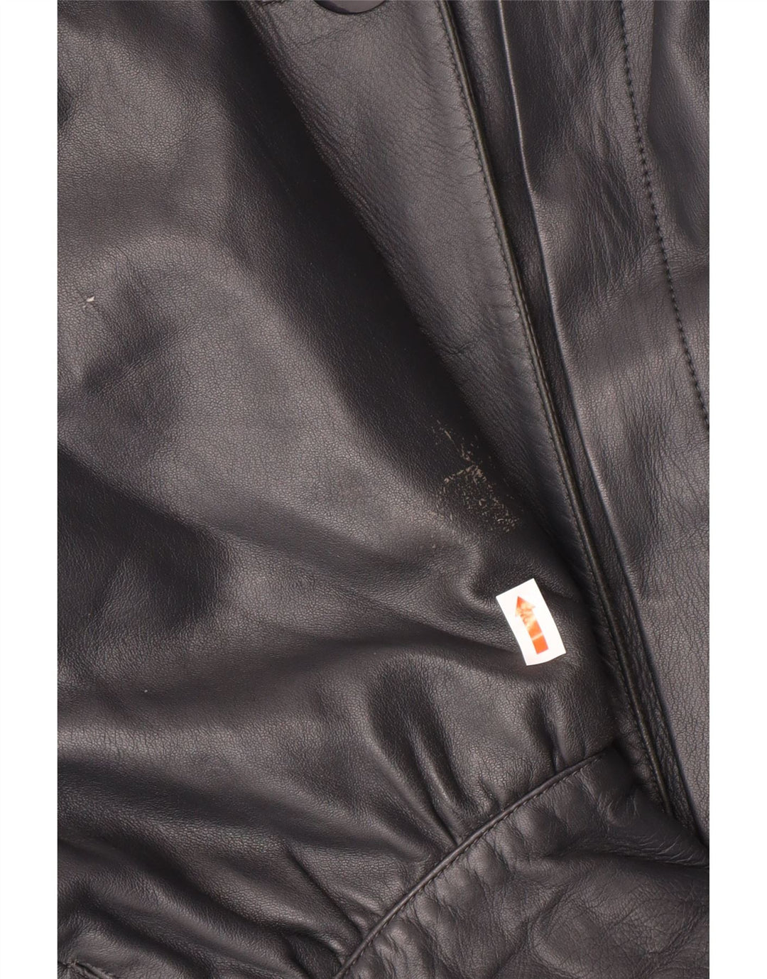 Vintage mujer abrigo de cuero de gran tamaño IT 44 Medio Negro Cuero Clásico