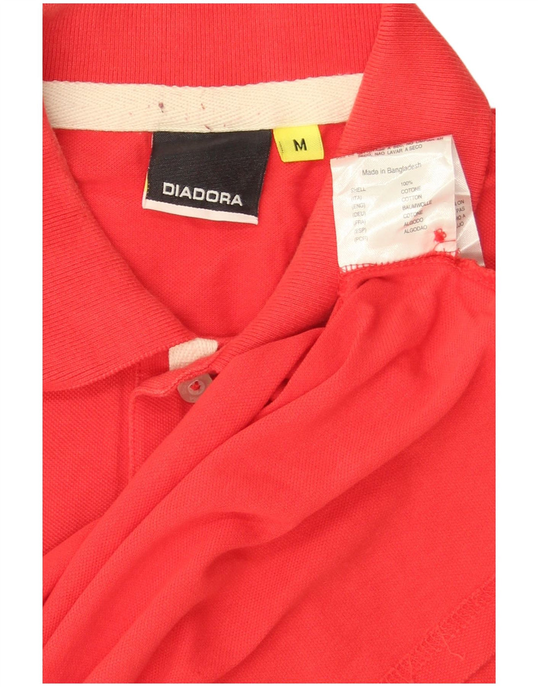Polo Diadora Hombre Algodón Rojo Medio