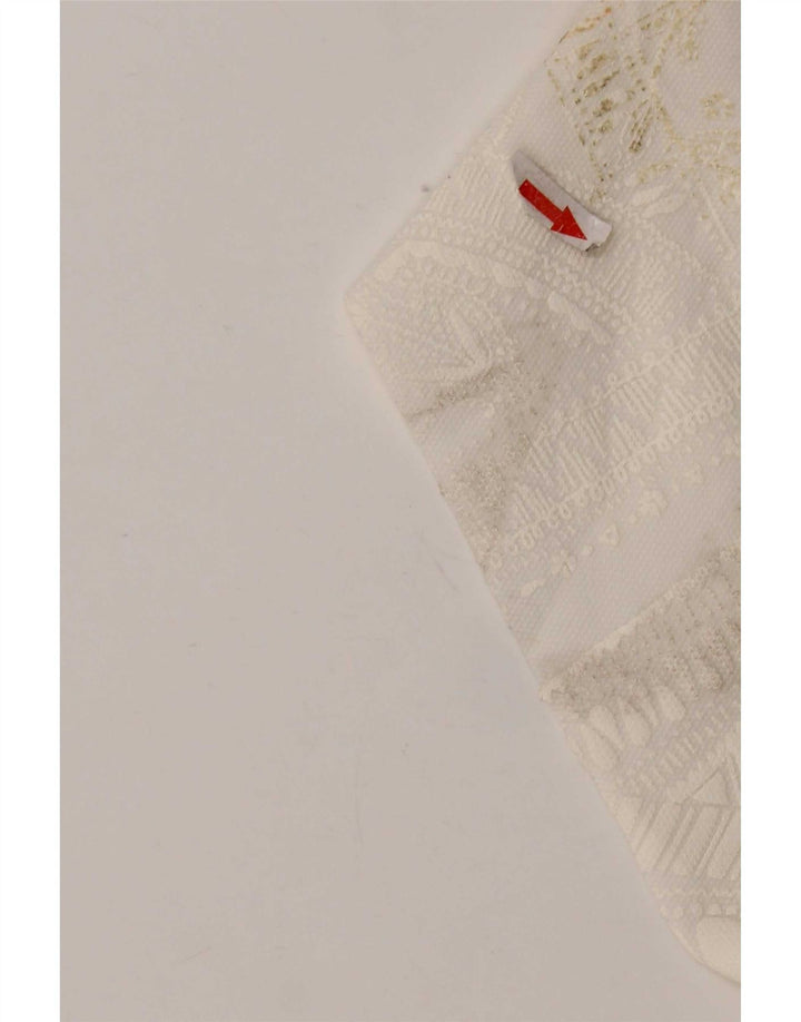 Zara Vestido recto para mujer UK 40 Medium White Paisley