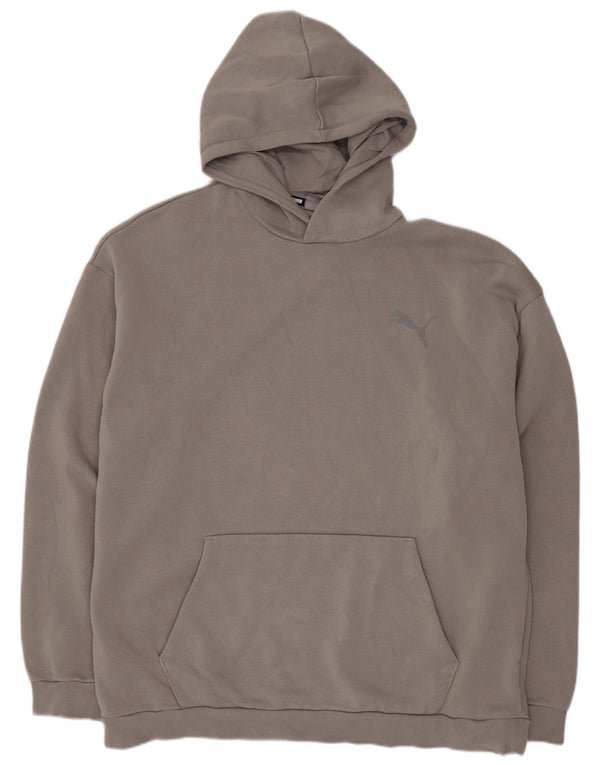 Puma - Sudadera con capucha para hombre, talla grande, algodón gris
