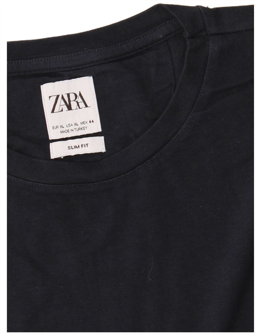 ZARA Hombre Camiseta Slim Fit Top XL Azul Marino