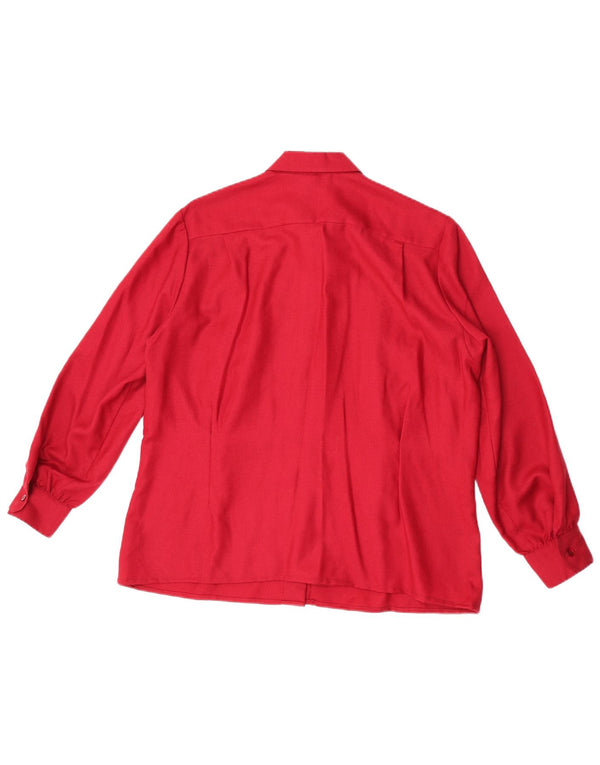 Mila Schon Blusa camisera para mujer IT 48 XL Lana roja
