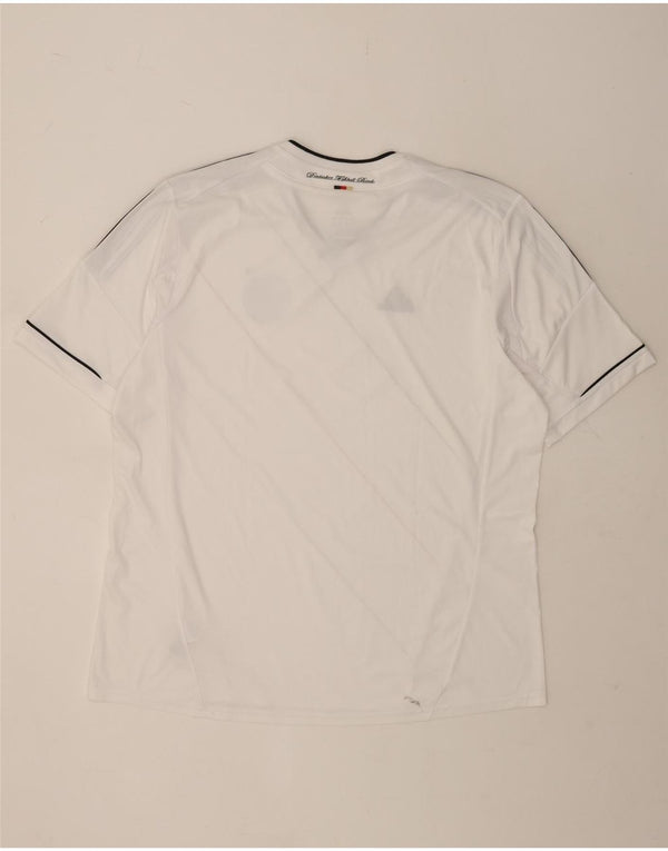 Adidas Mens Deutscher Fussball Bund Camiseta Top 2XL Blanco Rayas Poliéster