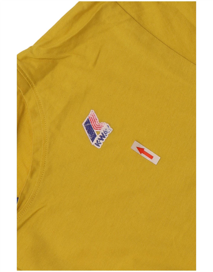 K-Way Camiseta Hombre Top Grande Algodón Amarillo