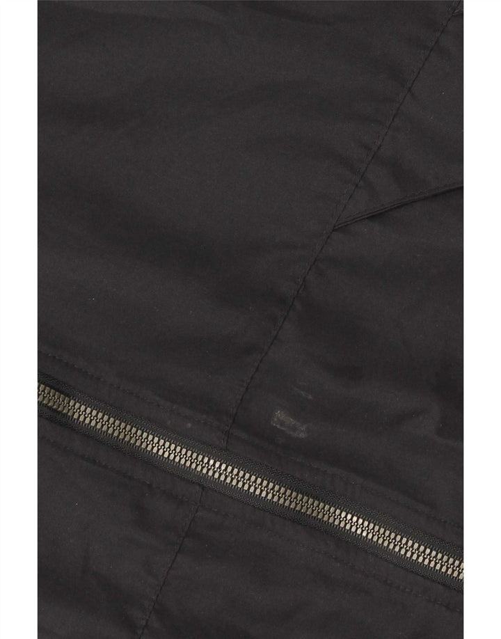 Kappa Chaqueta reversible con capucha para hombre, ajuste holgado, talla 40, poliéster negro grande